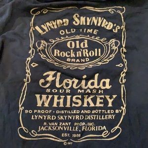 Screen Stars Black Tee with Gold Print